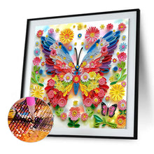 Lade das Bild in den Galerie-Viewer, Schmetterlingsblumen  Special Diamond Painting-30x30cm
