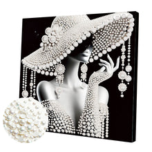 Lade das Bild in den Galerie-Viewer, Partial Pearl Painting mit Rahmen -30x30cm
