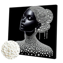 Lade das Bild in den Galerie-Viewer, Partial Pearl Painting mit Rahmen -30x30cm

