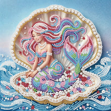 Lade das Bild in den Galerie-Viewer, Partial Pearl Painting mit Rahmen -25x25cm
