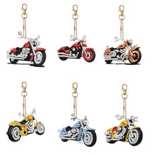 Lade das Bild in den Galerie-Viewer, 6 Stk./Set Motorrad - Beidseitig - Diamant-Schlüsselanhänger
