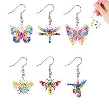 Lade das Bild in den Galerie-Viewer, 2 Paar Wassertropfen - DIY Diamant Painting Ohrringe Set
