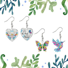 Lade das Bild in den Galerie-Viewer, 2 Paar Wassertropfen - DIY Diamant Painting Ohrringe Set
