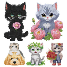 Lade das Bild in den Galerie-Viewer, Katze-2 - Einseitig - Acryl-Diamant-Tischornament
