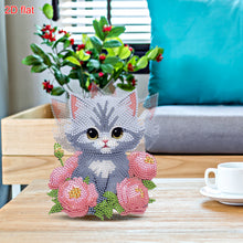 Lade das Bild in den Galerie-Viewer, Katze-2 - Einseitig - Acryl-Diamant-Tischornament
