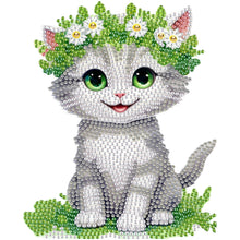 Lade das Bild in den Galerie-Viewer, Katze-2 - Einseitig - Acryl-Diamant-Tischornament
