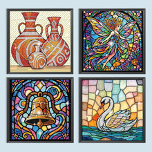 Lade das Bild in den Galerie-Viewer, Stained Glass Fairy-Partial Special Diamond Painting-30x30cm
