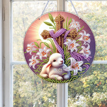 Lade das Bild in den Galerie-Viewer, Osterhase-A - Einseitig - Diamant-Anhänger
