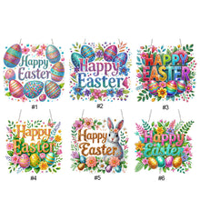 Lade das Bild in den Galerie-Viewer, Frohe Ostern Kranz - Einseitig - Diamant-Anhänger
