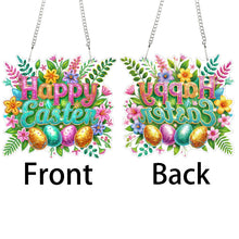 Lade das Bild in den Galerie-Viewer, Frohe Ostern Kranz - Einseitig - Diamant-Anhänger
