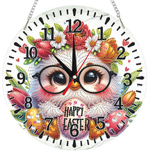 Lade das Bild in den Galerie-Viewer, Gelbes Küken - Acryl-Diamant-Uhr-Anhänger

