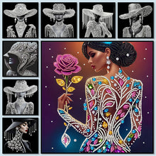 Lade das Bild in den Galerie-Viewer, Elegante Schönheit-Special Diamond Painting-30x30cm
