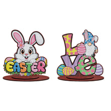 Lade das Bild in den Galerie-Viewer, 2 Stk./Set Ostern - Einseitig - Acryl-Diamant-Tischornament
