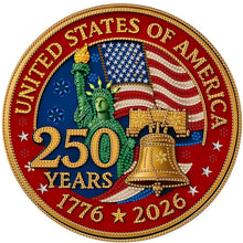Lade das Bild in den Galerie-Viewer, Independence Day 250th Anniversary-Partial Special Diamond Painting-30x30cm
