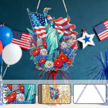 Lade das Bild in den Galerie-Viewer, Nationalflagge und Blumen - Einseitig - Diamant-Anhänger
