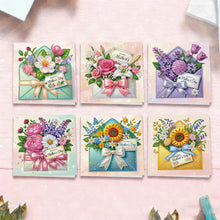 Lade das Bild in den Galerie-Viewer, 6 Stk./Set Muttertag Blumenkorb - Diamant-Grußkarten
