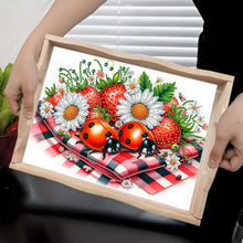 Lade das Bild in den Galerie-Viewer, Katzen - Rundes Diamant-Holztablett für den Esstisch
