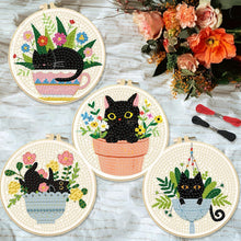 Lade das Bild in den Galerie-Viewer, 8 Stk./Set Katze - Wasserdichter Acryl-Diamant-Untersetzer
