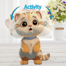 Lade das Bild in den Galerie-Viewer, Beige Katze - Einseitig - Acryl-Diamant-Tischornament
