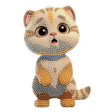 Lade das Bild in den Galerie-Viewer, Beige Katze - Einseitig - Acryl-Diamant-Tischornament
