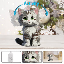 Lade das Bild in den Galerie-Viewer, Beige Katze - Einseitig - Acryl-Diamant-Tischornament
