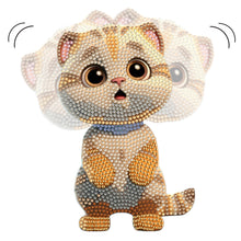 Lade das Bild in den Galerie-Viewer, Beige Katze - Einseitig - Acryl-Diamant-Tischornament
