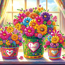 Lade das Bild in den Galerie-Viewer, Blume- Pearl Painting Kit mit Rahmen-25x25cm
