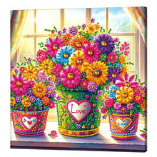 Lade das Bild in den Galerie-Viewer, Blume- Pearl Painting Kit mit Rahmen-25x25cm
