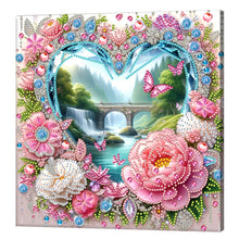 Lade das Bild in den Galerie-Viewer, Blume- Pearl Painting Kit mit Rahmen-25x25cm
