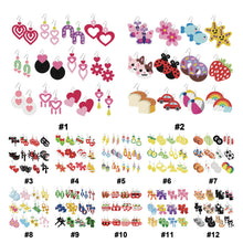 Lade das Bild in den Galerie-Viewer, 12 Paar Niedliche Cartoon Ohrringe - DIY Diamant Painting Ohrringe Set
