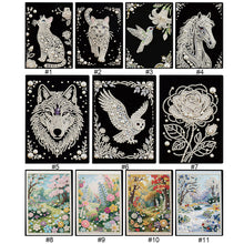 Lade das Bild in den Galerie-Viewer, Blumen und Katze - DIY Diamant Painting Notizbuch 50 Seiten
