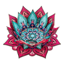 Lade das Bild in den Galerie-Viewer, Lila Lotos-A - Diamant-Kerzenhalter - Diamant-Tischornament
