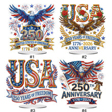 Lade das Bild in den Galerie-Viewer, 250. Jubiläum der USA - Einseitig - Acryl-Diamant-Tischornament
