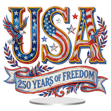 Lade das Bild in den Galerie-Viewer, 250. Jubiläum der USA - Einseitig - Acryl-Diamant-Tischornament
