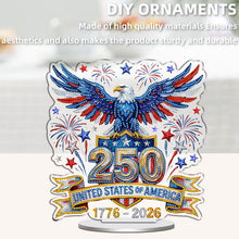 Lade das Bild in den Galerie-Viewer, 250. Jubiläum der USA - Einseitig - Acryl-Diamant-Tischornament
