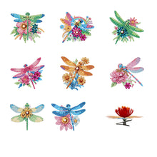 Lade das Bild in den Galerie-Viewer, 8 Stk./Set Libelle - Diamant-Kerzenhalter - Diamant-Tischornament
