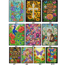 Lade das Bild in den Galerie-Viewer, Schmetterlinge und Rosen - DIY Diamant Painting Notizbuch 50 Seiten
