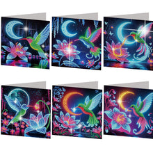 Lade das Bild in den Galerie-Viewer, 6 Stk./Set Blühende Schmetterlinge - Diamant-Grußkarten
