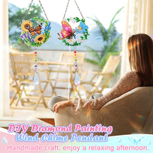 Lade das Bild in den Galerie-Viewer, 2 Stk./Set Blumenkranz Hase - Sonnenfänger Fensterhänger Diamant-Windspiel
