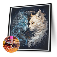Lade das Bild in den Galerie-Viewer, Schwarze weiße Katze -Voll Diamond Painting 30*30CM
