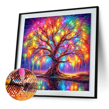 Lade das Bild in den Galerie-Viewer, Buntes Baumleben-volles rundes Diamond Painting 30*30CM
