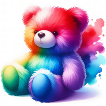 Lade das Bild in den Galerie-Viewer, Regenbogenbär-Voll rund Diamond Painting- 30*30
