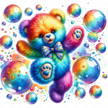 Lade das Bild in den Galerie-Viewer, Regenbogenbär-Voll rund Diamond Painting- 30*30
