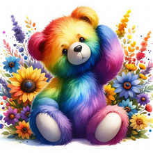 Lade das Bild in den Galerie-Viewer, Regenbogenbär-Voll rund Diamond Painting- 30*30
