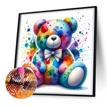 Lade das Bild in den Galerie-Viewer, Regenbogenbär-Voll rund Diamond Painting- 30*30
