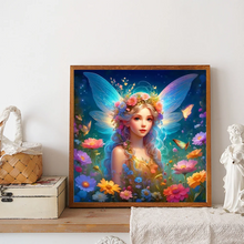 Lade das Bild in den Galerie-Viewer, Elfenmädchen - Runder Diamond painting - 30 * 30cm
