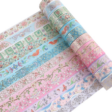 Lade das Bild in den Galerie-Viewer, 12/24 rollen Klebeband Wiederverwendbare Blume/Sternennacht/Van gogh Washi Tape Set Kunstwerk Dekorative Band
