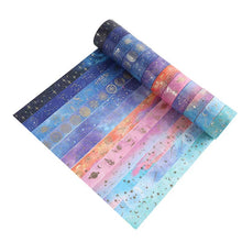 Lade das Bild in den Galerie-Viewer, 12/24 rollen Klebeband Wiederverwendbare Blume/Sternennacht/Van gogh Washi Tape Set Kunstwerk Dekorative Band
