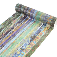 Lade das Bild in den Galerie-Viewer, 12/24 rollen Klebeband Wiederverwendbare Blume/Sternennacht/Van gogh Washi Tape Set Kunstwerk Dekorative Band
