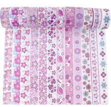 Lade das Bild in den Galerie-Viewer, 12/24 rollen Klebeband Wiederverwendbare Blume/Sternennacht/Van gogh Washi Tape Set Kunstwerk Dekorative Band

